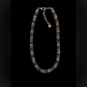 Elegant Gold and Black Necklace